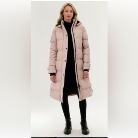 Canada Goose Jackets & Blazers - Canada weather gear  Long Hooded Puffer Coat in Blush Pink